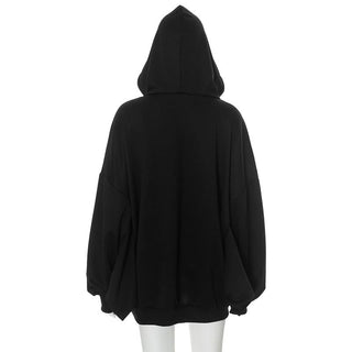Hoodie drawstring long sleeve gloves pocket top