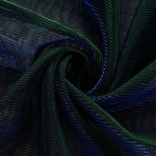 Long sleeve sheer mesh crewneck contrast top