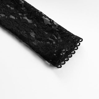 Long sleeve lace square neck self tie satin mini dress