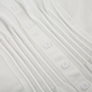 Square neck lace hem button zip-up cami mini dress