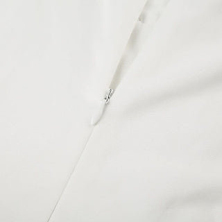 Square neck lace hem button zip-up cami mini dress