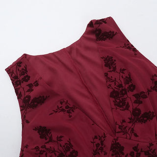 V neck sleeveless mesh mini dress