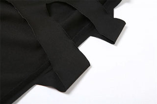 Hollow out solid tank cut out maxi dress