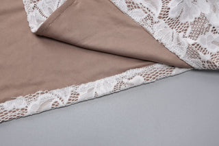 Sweetheart neck lace slit cami maxi dress