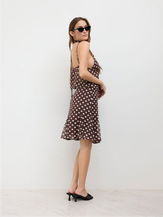 Mesh Mesh Low Rise Polka Dot Bowknot Mermaid Skirt For Daily Casual