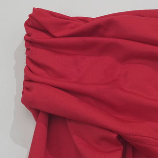 Off shoulder long sleeve hollow out ruched cut out mini dress