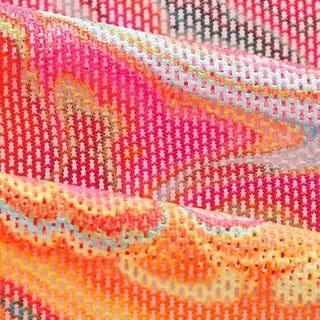 Long sleeve mesh contrast knotted ruffle top