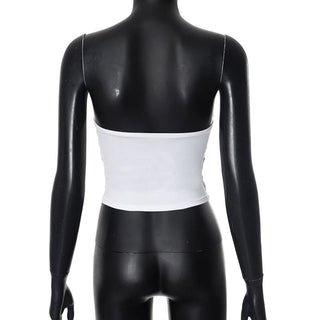 Ruffle ruched solid tube top