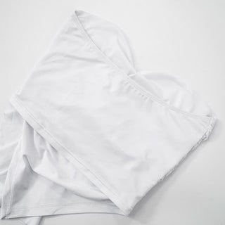 Ruffle ruched solid tube top