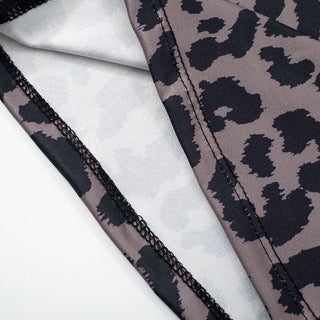 Square neck leopard print tank short pant set