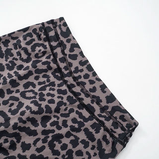Square neck leopard print tank short pant set