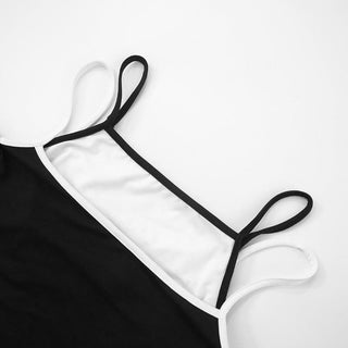 Knotted patchwork Square neck cami top