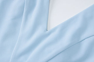 Halter v neck hollow out lace up cut out maxi dress