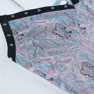 V neck contrast mesh cami top