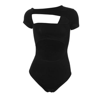 Short sleeve hollow out bodysuit