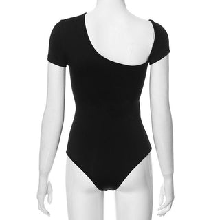 Short sleeve hollow out bodysuit