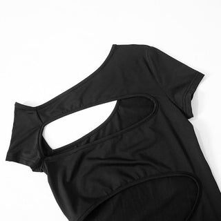 Short sleeve hollow out bodysuit