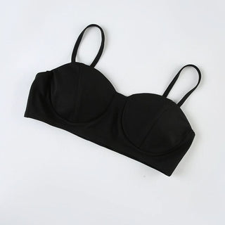 High neck hollow out 2 piece cami bodysuit