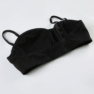 High neck hollow out 2 piece cami bodysuit