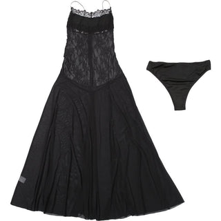 Mesh lace 2 piece cami maxi dress