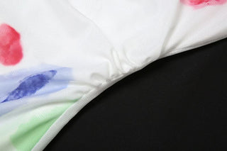 U neck mesh contrast cami maxi dress