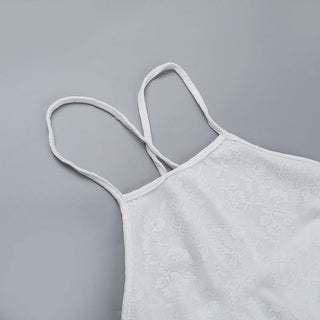 Lace tassels lace up cami top