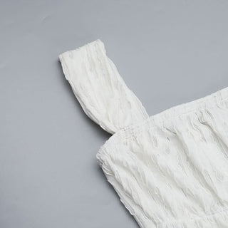 Square neck textured smocked cami maxi dress