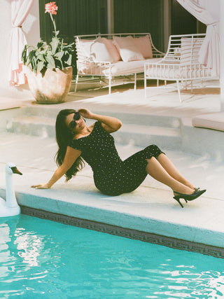 Polka Dot Stretch Capri