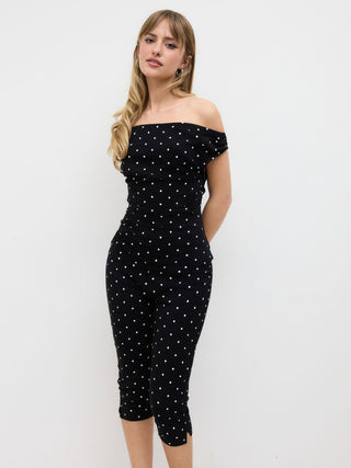Polka Dot Stretch Capri