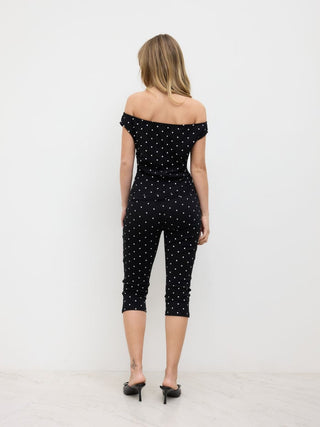 Polka Dot Stretch Capri