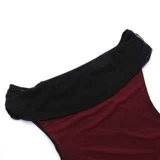 Off shoulder mesh maxi dress