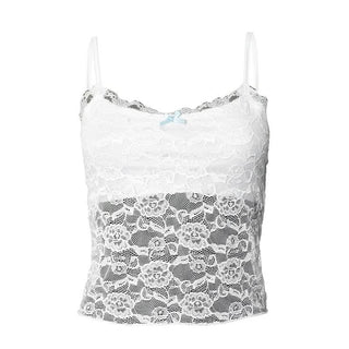 U neck lace bowknot cami top