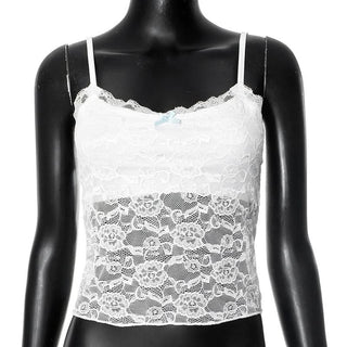 U neck lace bowknot cami top