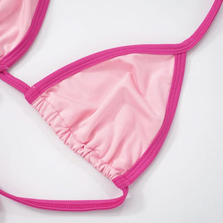 Halter self tie contrast short pant set