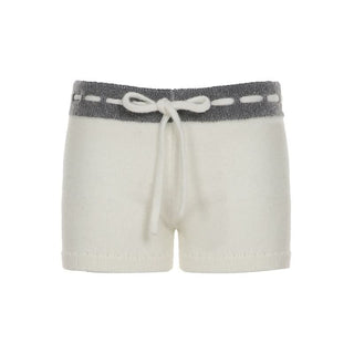 Drawstring self tie five-pointed star pattern short pant