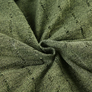 Long flared sleeve lace hem v neck ruffle top