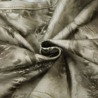 Ruched v neck print backless cami top