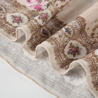 Ruched u neck ruffle print self tie cami top