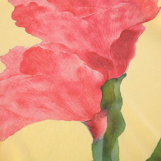 Irregular mesh halter flower pattern maxi dress