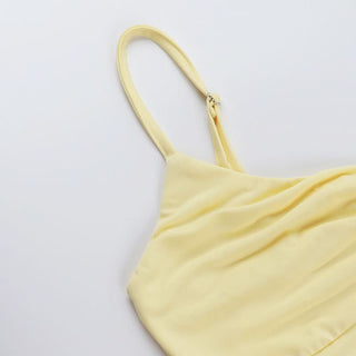 Ruched ruffle cami mini skirt set