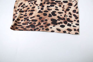 U neck leopard print cami mini dress