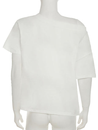 Short sleeve off shoulder print top