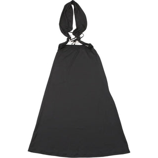 Halter snake applique backless self tie maxi dress