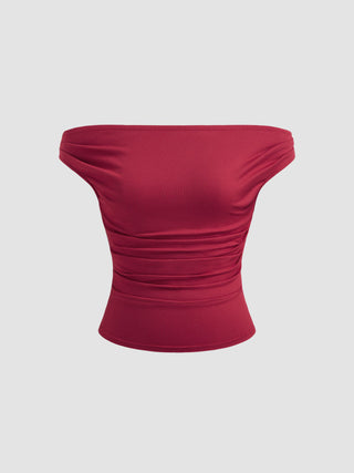 Off-shoulder Ruched Top