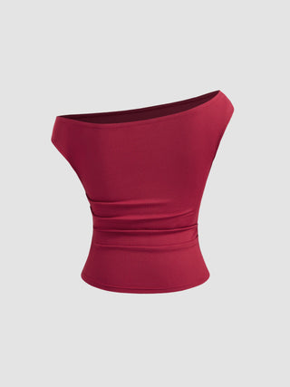 Off-shoulder Ruched Top