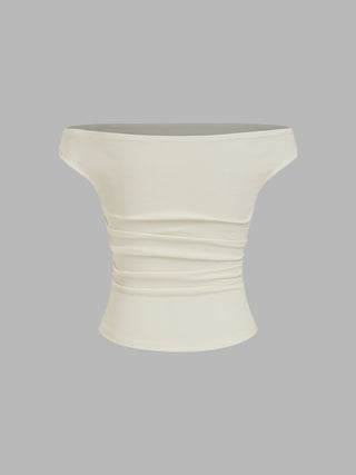 Off-shoulder Ruched Top