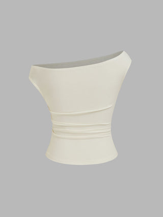 Off-shoulder Ruched Top