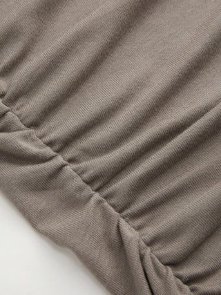 Boat Neck Ruched Tee