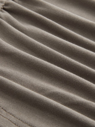 Boat Neck Ruched Tee