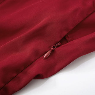 Zip-up slit ruffle backless cami maxi dress